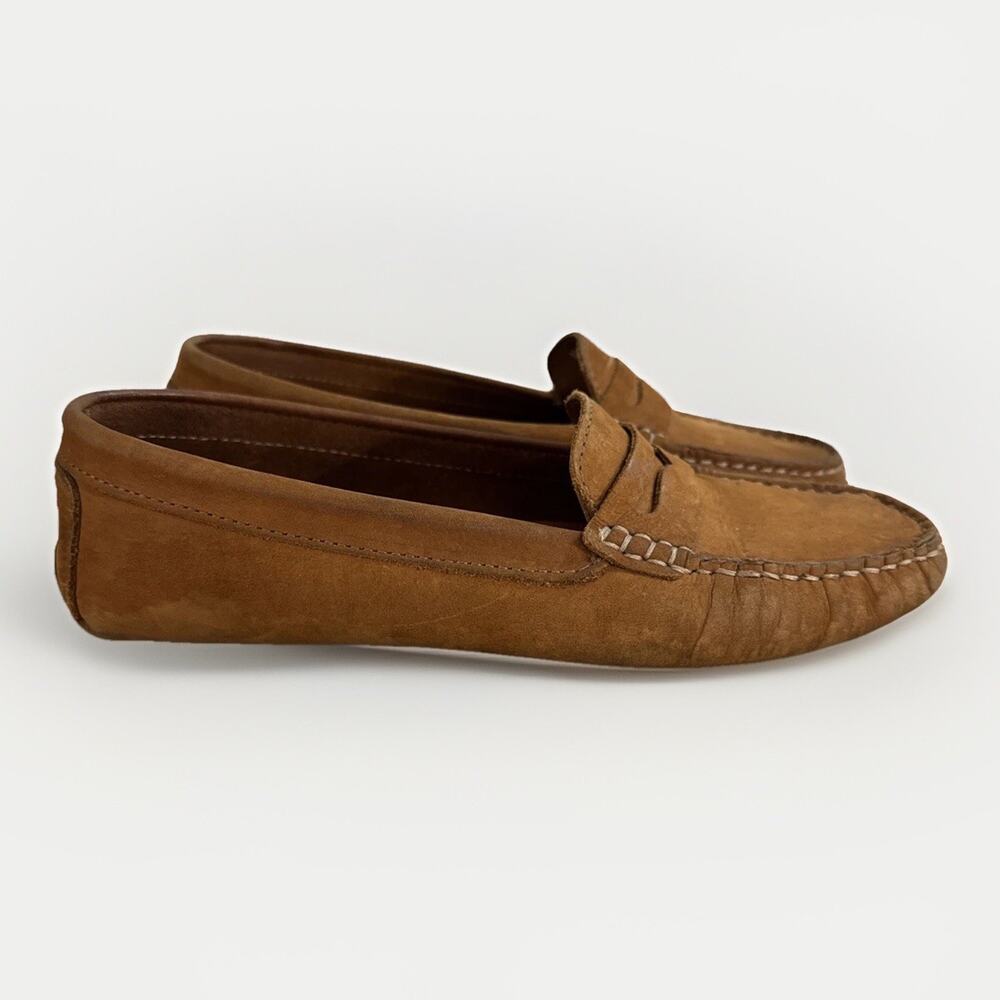 Mercanti Fiorentini Women's Size 7B Tan Leather Loafers Driving Moccasins